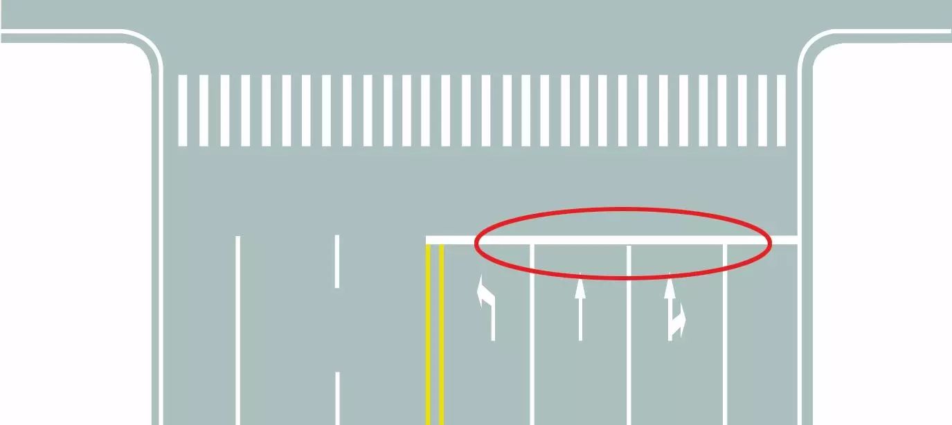 图中圈内白色横实线是何含义？