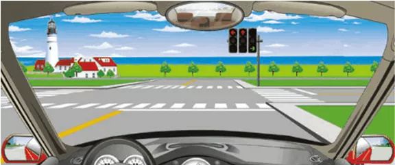 遇到图中这种情况，哪种驾驶行为是正确的？