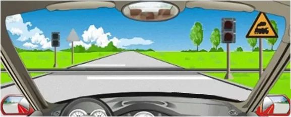 驶近图中所示的铁路道口,怎样做才是正确的?