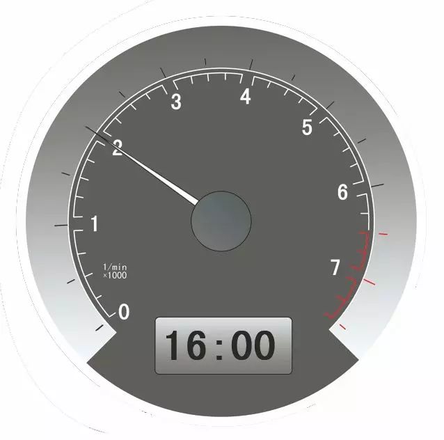 仪表显示当前车速是20公里/小时。