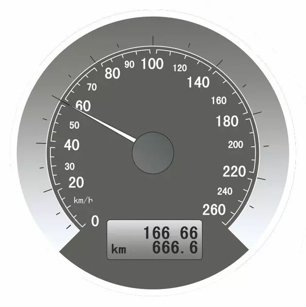 仪表显示当前发动机转速是6000转/分钟。