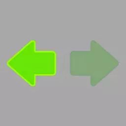 打开右转向灯开关，（如图所示）亮起。