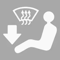 机动车仪表板上（如图所示）亮表示启用地板及前风窗玻璃吹风。