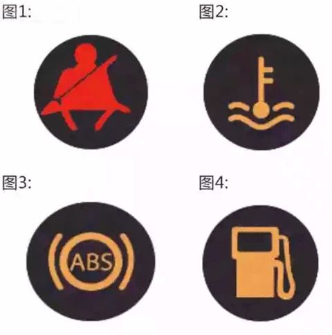 你驾车过程中发现以下哪个指示灯亮时,应意识到是安全带插头未插入锁扣?