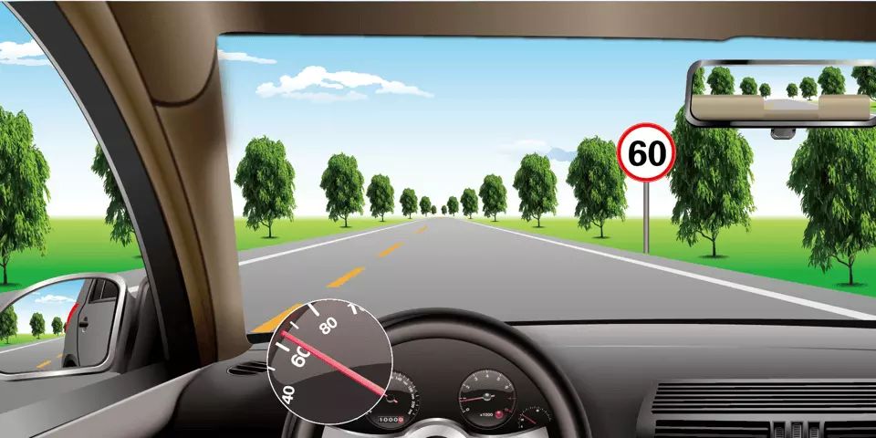 如图所示，在这种情况下，您应该轻踩制动踏板减速。