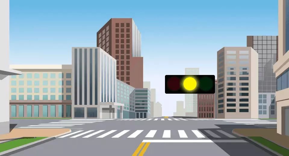 前方路口这种信号灯亮表示什么意思？