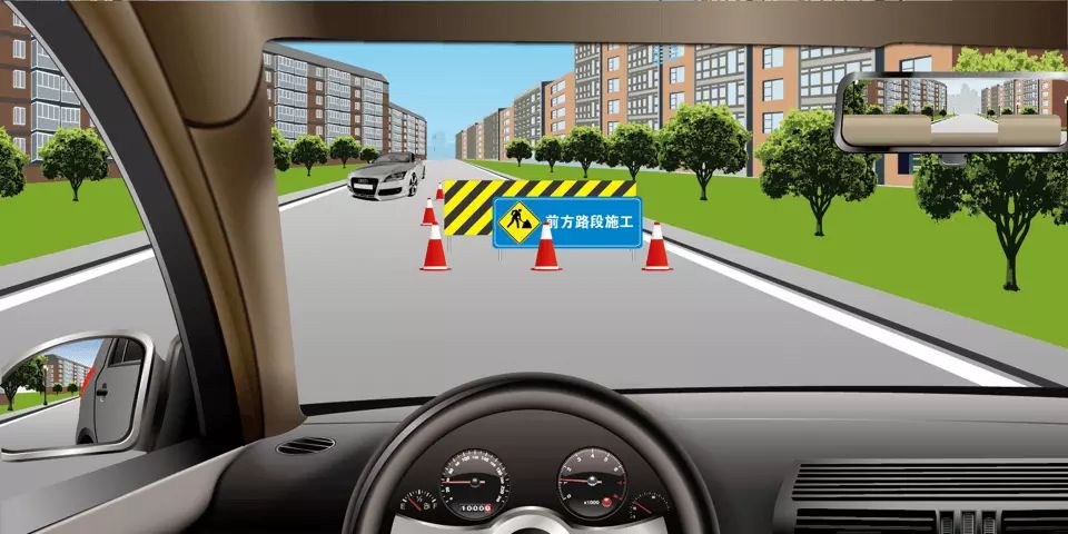 如图所示，在这种情形下，对方车辆具有先行权。