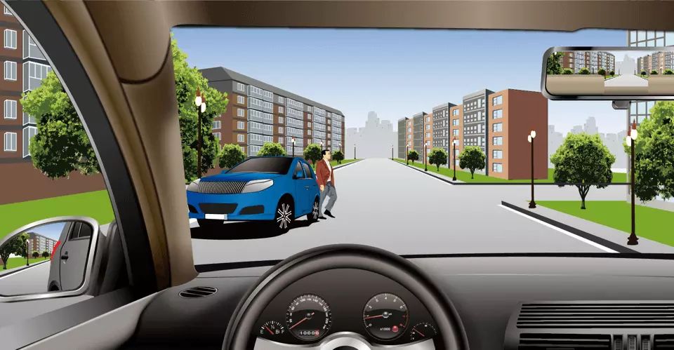 如图所示，在这种情况下通过前方路口，应该怎么行驶?