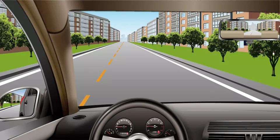 如图所示，这种情况下只要后方、对向无来车，可以掉头。