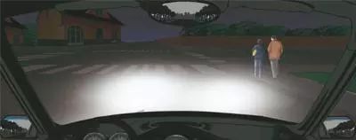 在这种环境里行车使用近光灯。