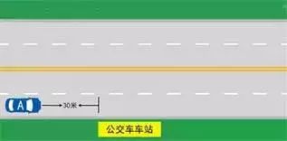 如图所示，A车在此处停车是可以的。