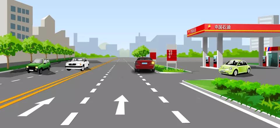 这样临时停放的红色轿车有什么违法行为？