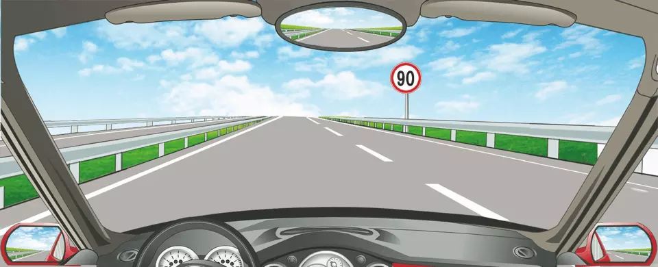 在这条车道行驶的最高车速是多少?