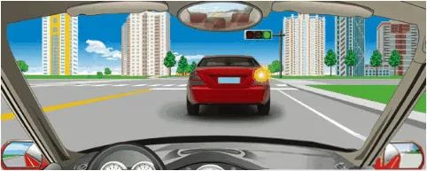 请判断前面这辆小型客车提示了什么？