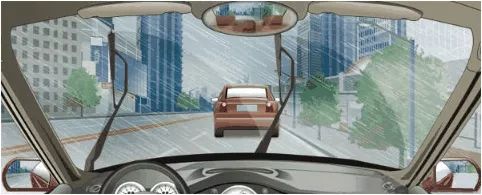 请判断前方小型客车什么地方违反了规定？