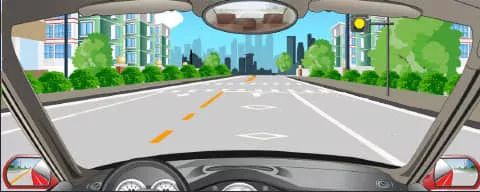 看到路边有一个黄灯闪烁时，正确的做法是什么？