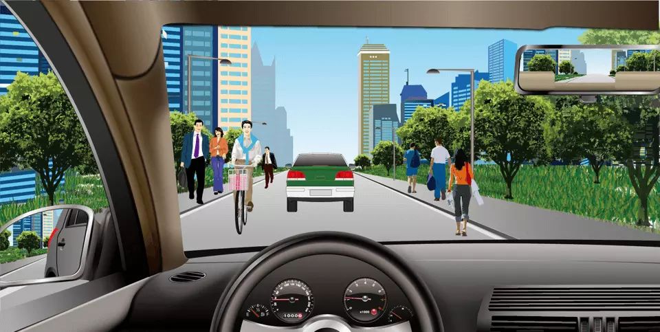 如图所示，机动车在这样的城市道路上行驶，最高的行驶速度不得超过50公里/小时。