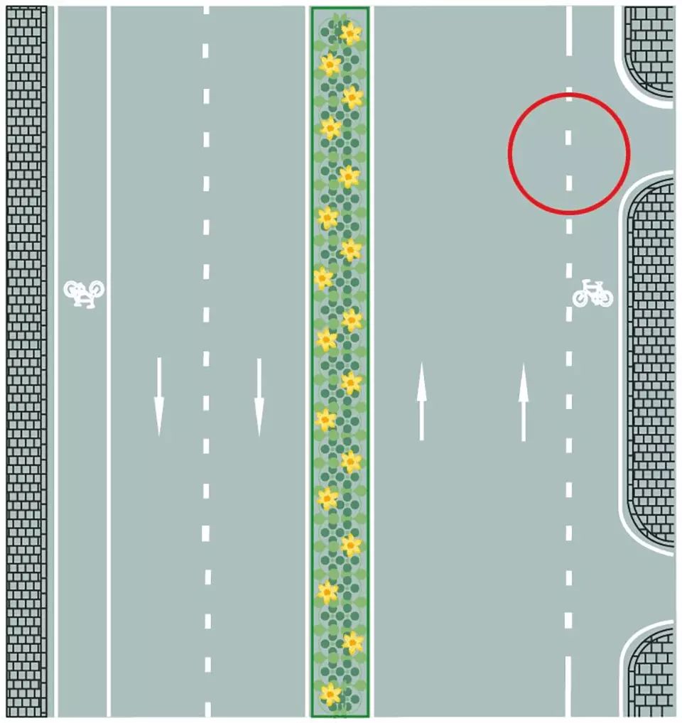 路右侧车行道边缘白色虚线是什么含义？