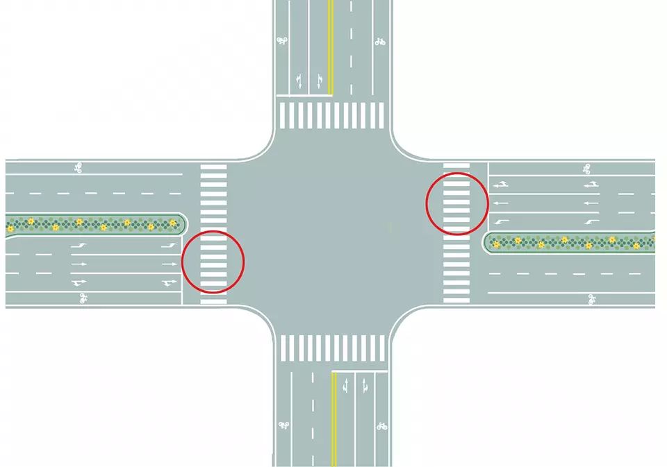 图中圈内的路面标记是什么标线？