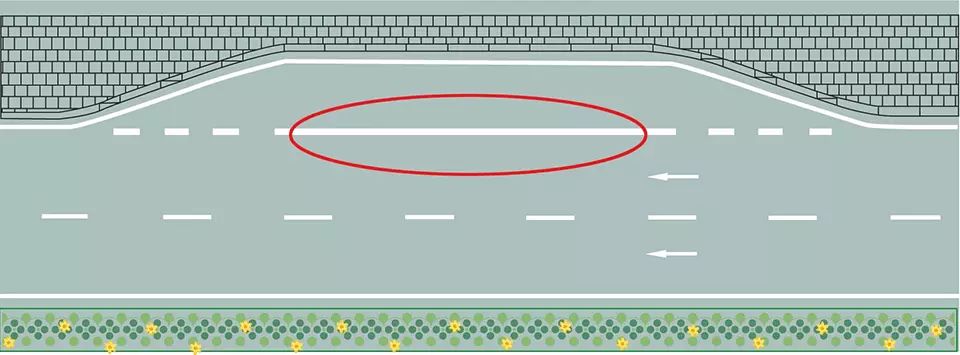 红色圆圈内标线含义是什么？