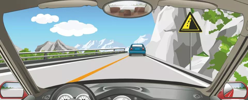 驾驶机动车在山区道路遇到这种情况怎样行驶？