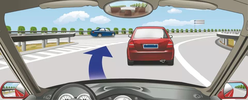 驾驶机动车遇到这种情况可迅速从前车左侧超越。