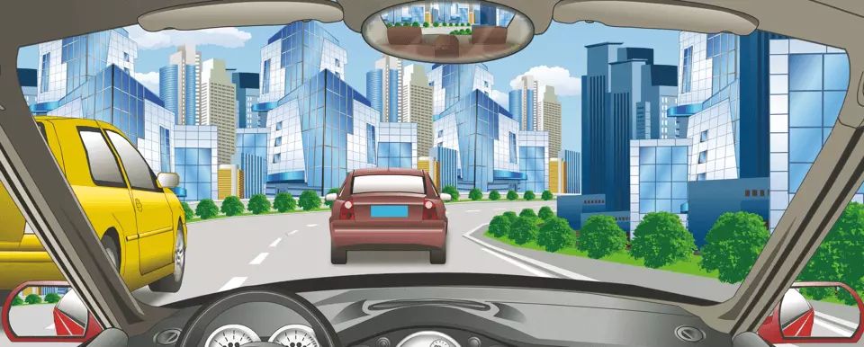 驾驶机动车向左变更车道遇到这种情况要注意让行。