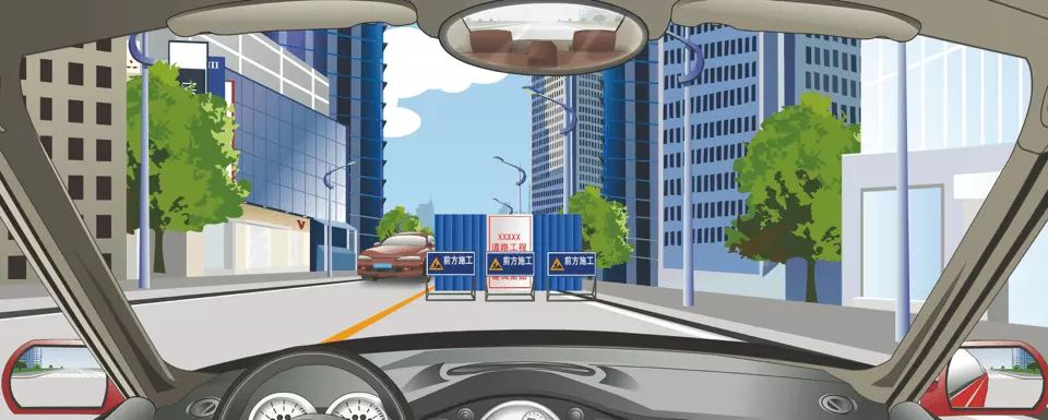 驾驶机动车遇到这种情况时对向机动车优先通过。