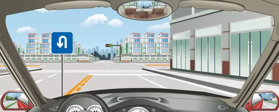 驾驶机动车在前方路口怎样掉头？