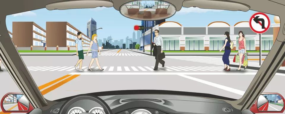 驾驶机动车在该处不影响行人正常通行的情况下可以掉头。