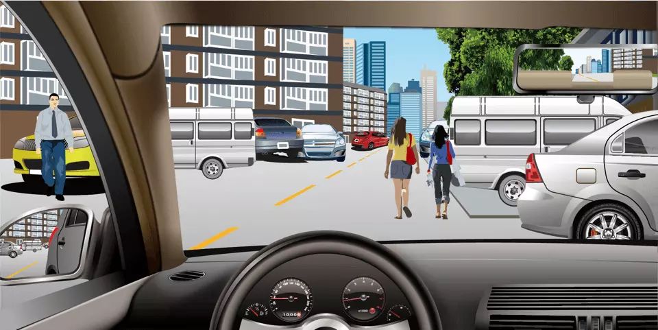 如图所示，驾驶机动车在居民区遇到这种情形，应如何安全驾驶?