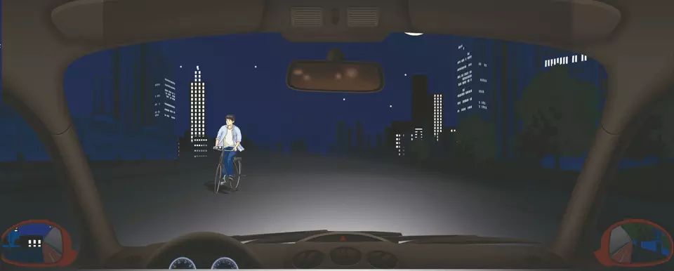 夜间驾驶机动车遇到这种情况怎样使用灯光？