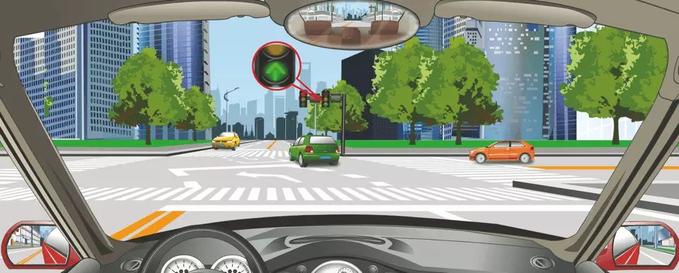 驾驶机动车在这个路口怎样左转弯行驶？