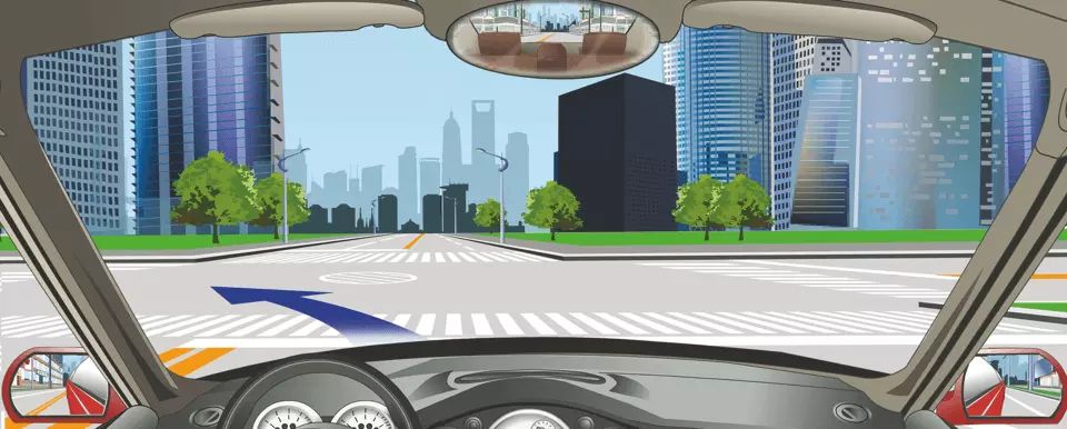 在这个路口左转弯要靠路口中心点左侧转弯。