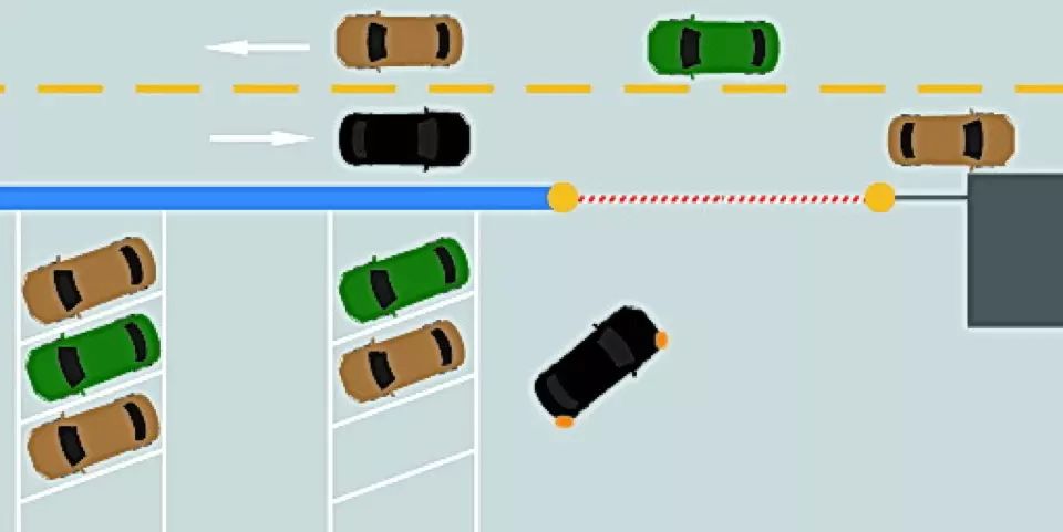 如图所示，驾驶机动车驶离停车场进主路时，以下做法正确的是什么？