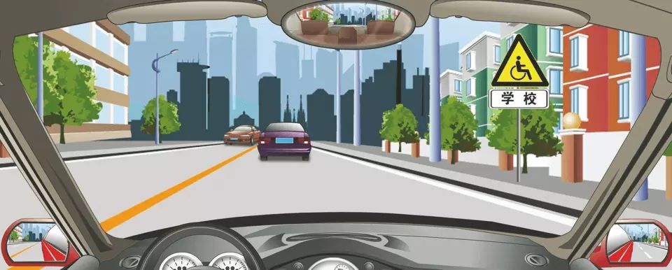 右侧标志告知前方注意残疾人。