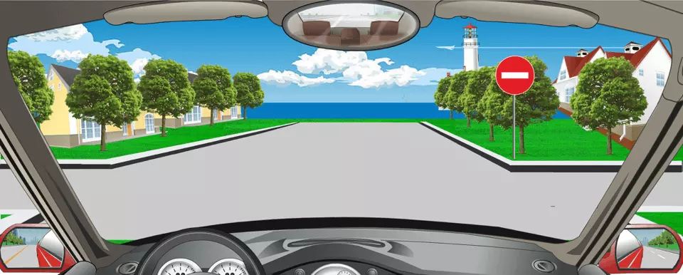 右侧标志提示一切车辆都不能驶入。