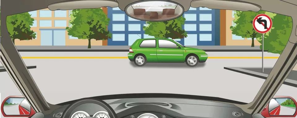 右侧标志表示前方路口不准车辆左转。