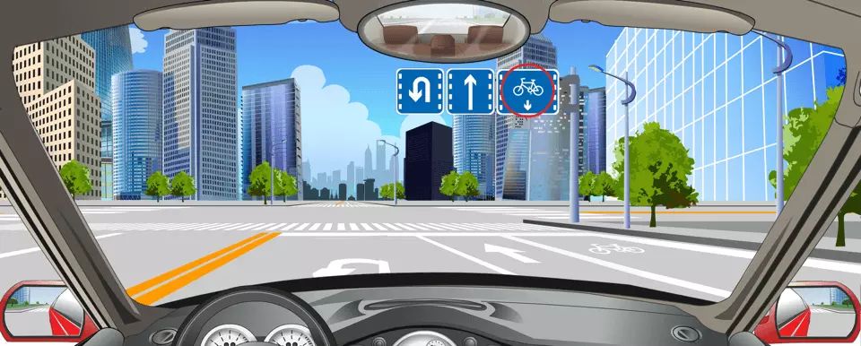 红色圆圈内标志表示除非机动车以外的其他车辆不准进入该车道行驶。