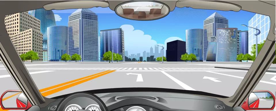 该车道路面导向箭头指示前方道路仅可左转。