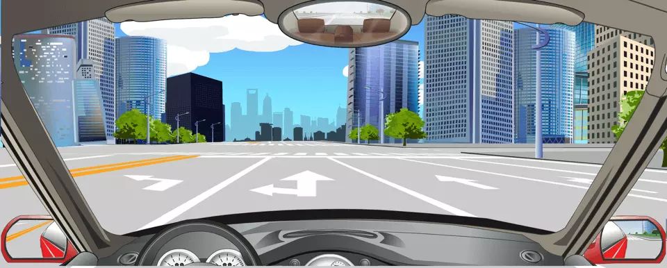 该车道路面导向箭头指示在前方路口仅可直行。