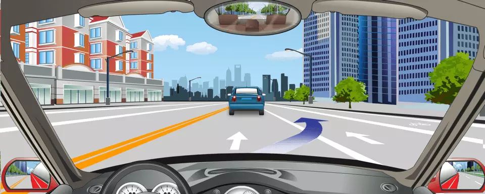 路面同向车行道分界线指示允许跨越变换车道。