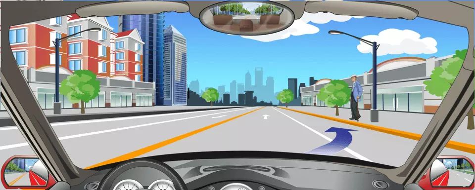 路缘石的黄色实线指示路边允许临时停放车辆。