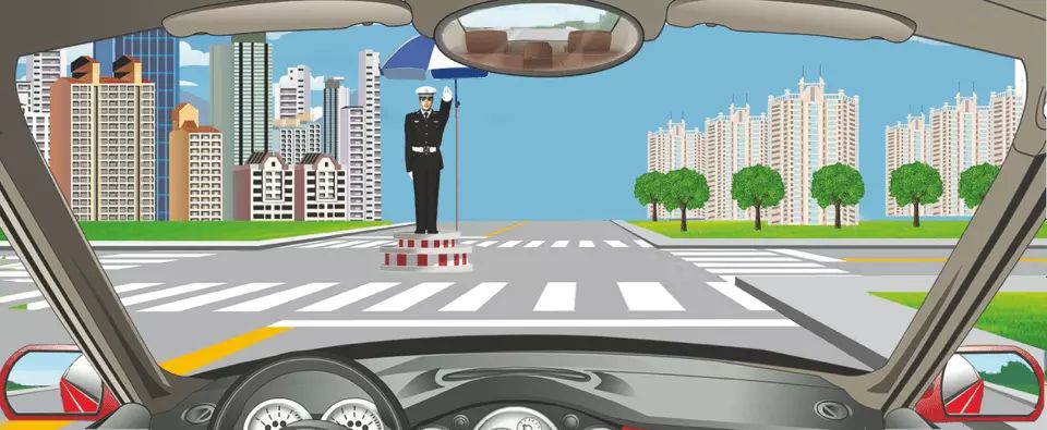 看到这种手势信号时怎样行驶？