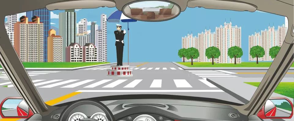 看到这种手势信号时怎样行驶？