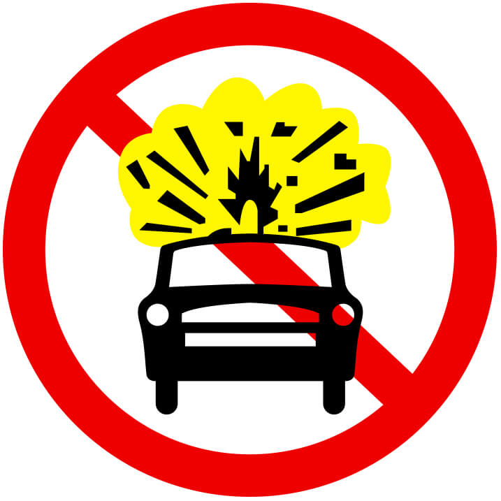 危险化学品运输车辆限制通行的区域的标志如图所示。