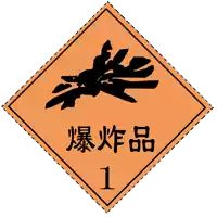 图示道路危险货物运输车辆标志牌，表示该车辆可以承运（ ）。（底色：橙红色，图案：黑色）