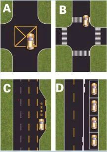 如图所示，D图的停车行为是正确的?