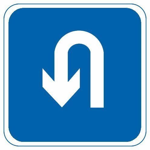 图中标志为（ ）标志。（蓝底、白图案）