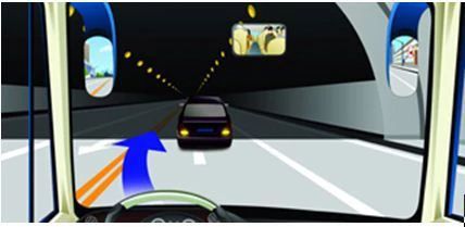 如图、机动车在这种情况下可以超车。